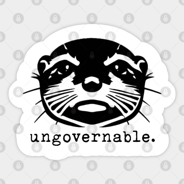 ungovernable. 841 otter Santa Cruz Sticker by REDWOOD9